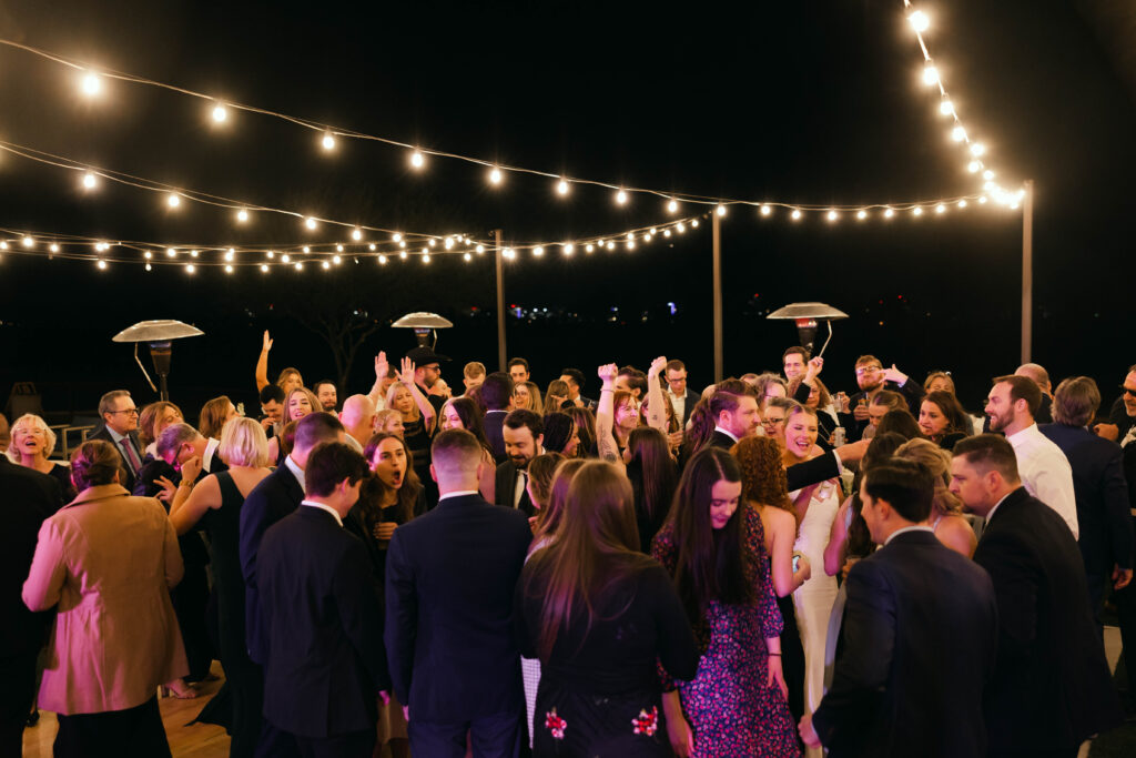 Dancefloor photo from a spring Phoenix wedding at Papago Golf Club