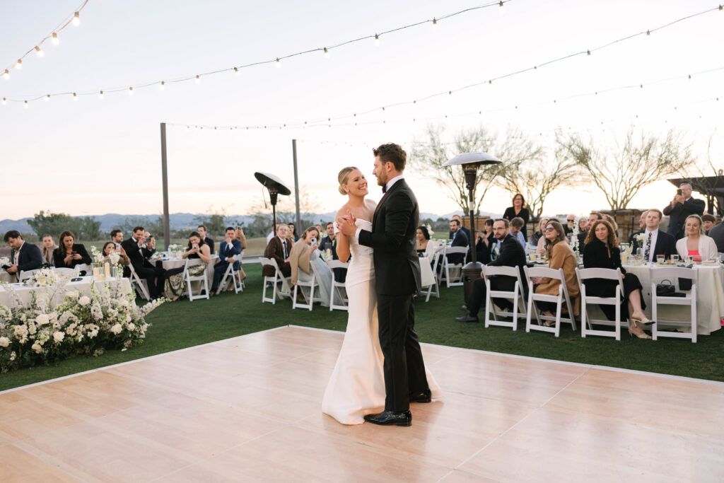Bride and Groom during their first dance at their Phoenix wedding in Arizona.