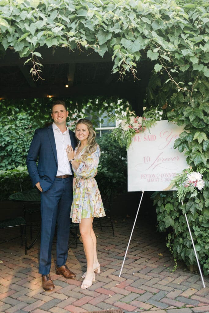 Engagement photo of a couple at The American Club in Kohler, Wisconsin.